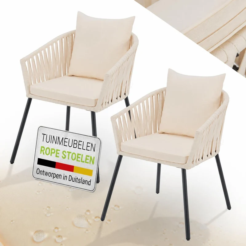 Ensemble de 2 chaises en corde