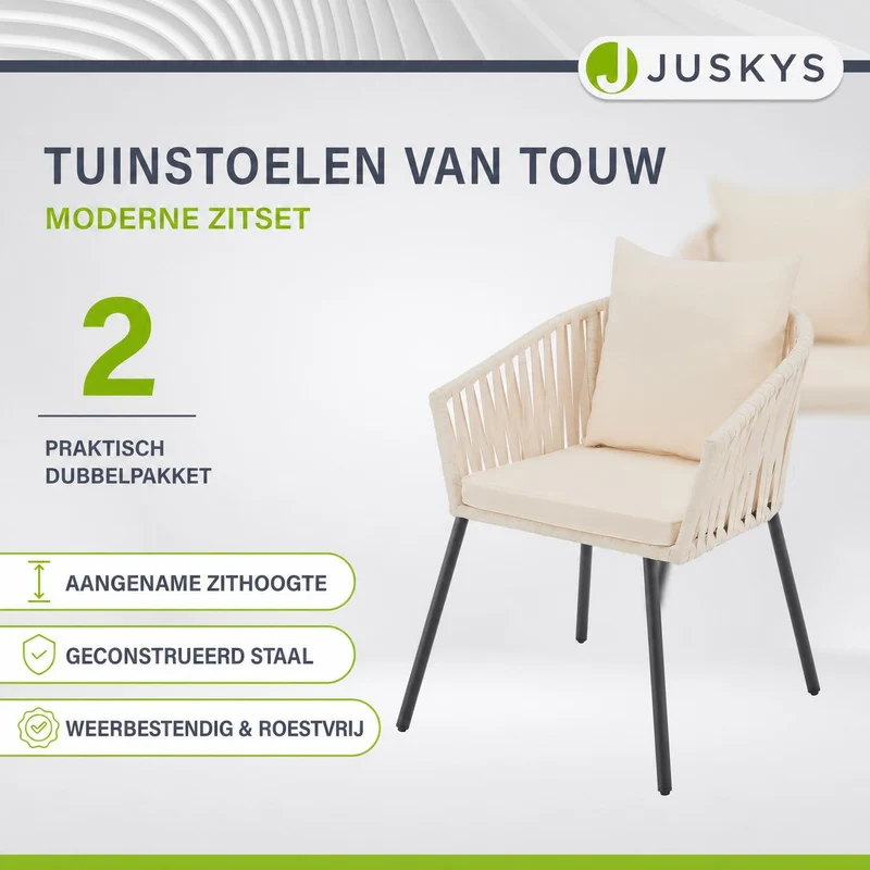 Ensemble de 2 chaises en corde