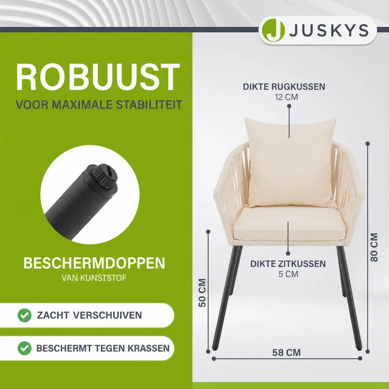 Ensemble de 2 chaises en corde