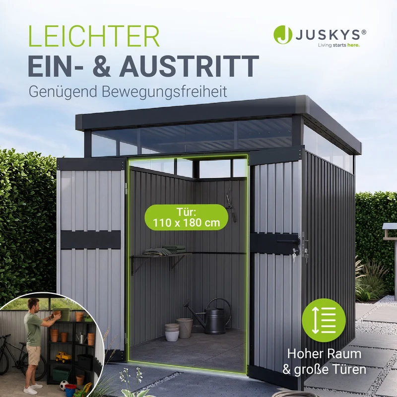 Abri de jardin en métal Luzern