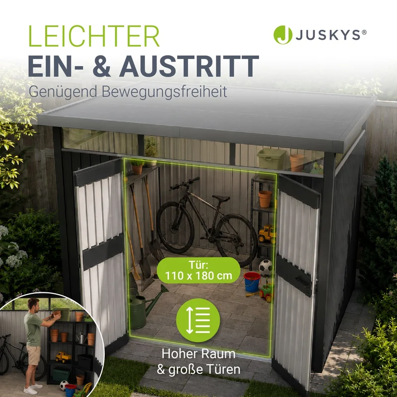 Abri de jardin en métal Luzern