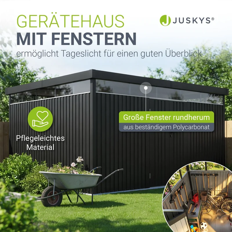 Abri de jardin en métal Luzern