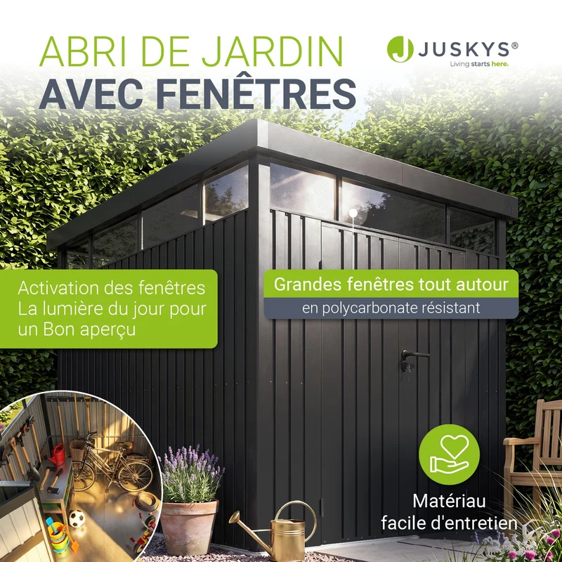 Abri de jardin en métal Luzern