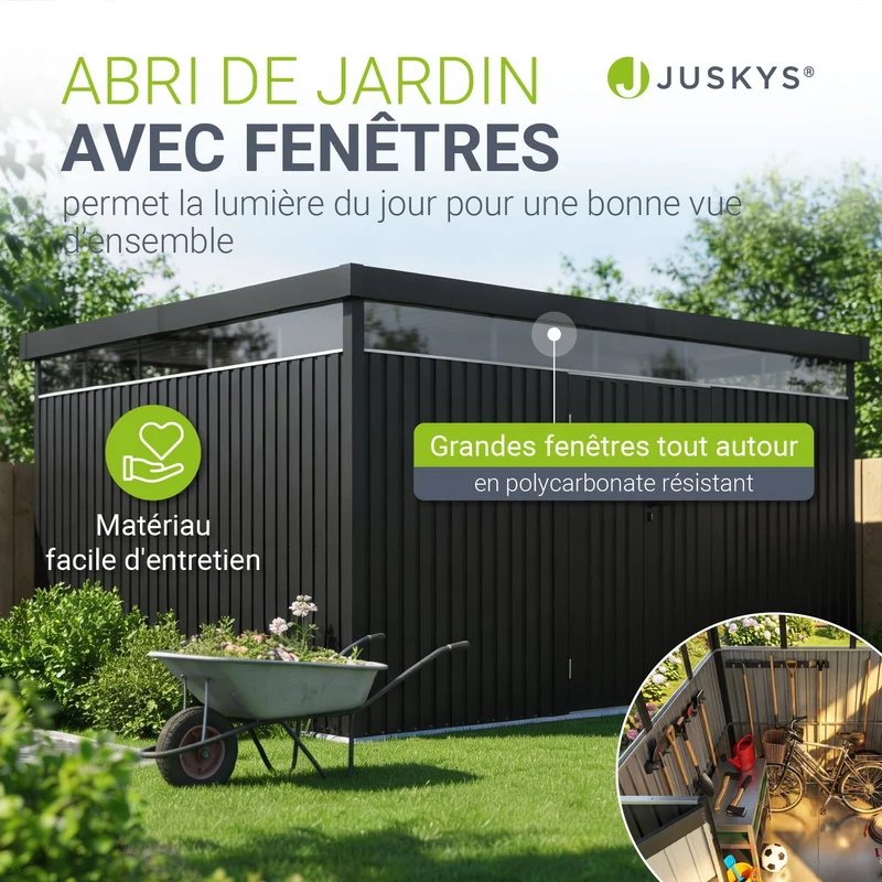 Abri de jardin en métal Luzern