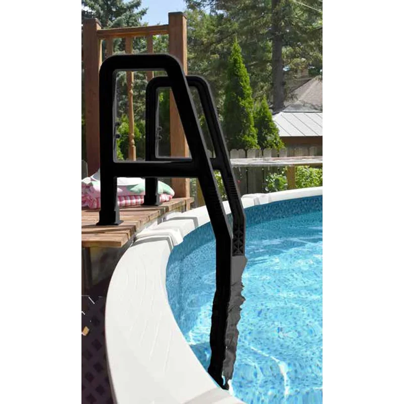 Échelle de piscine moderne en résine pour patio