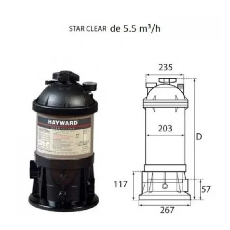 Cartouche de remplacement pour filtre Star Clear C250 Hayward