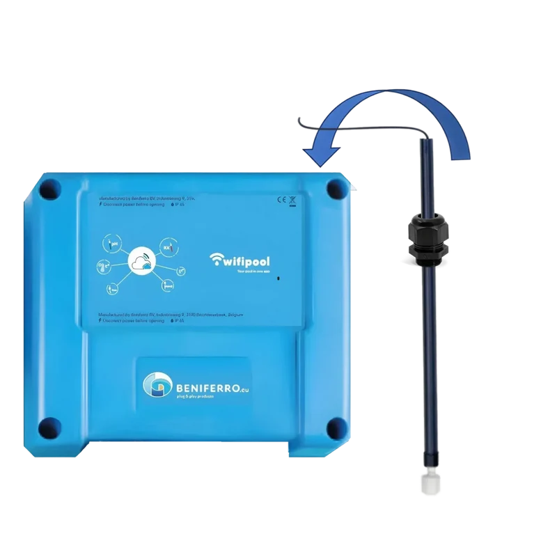 Mesure de niveau complémentaire sur coffret mesure/contrôle Connect-PRO - longueur 33|55 cm pour bidon chimique de 5|20 L (pH+, pH-, chlore, anti-algues, floculant...)
