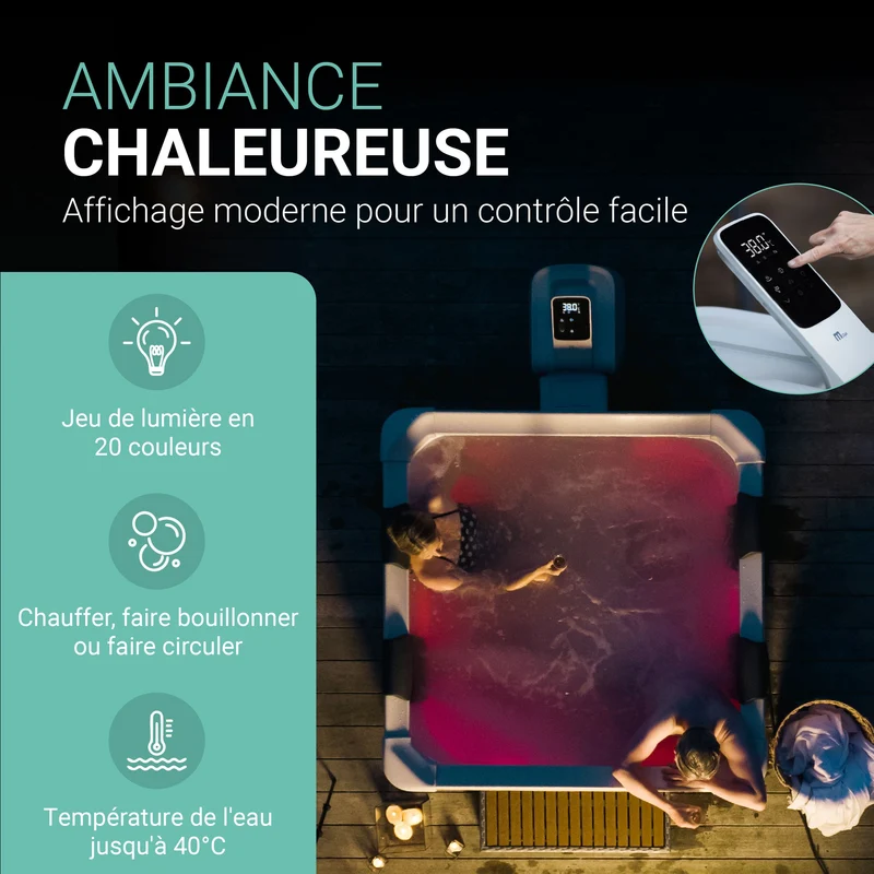 Bain à remous Oslo avec éclairage LED