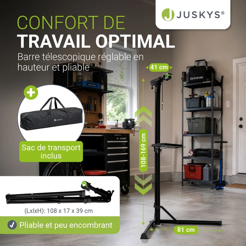 Support de réparation de vélo pliable