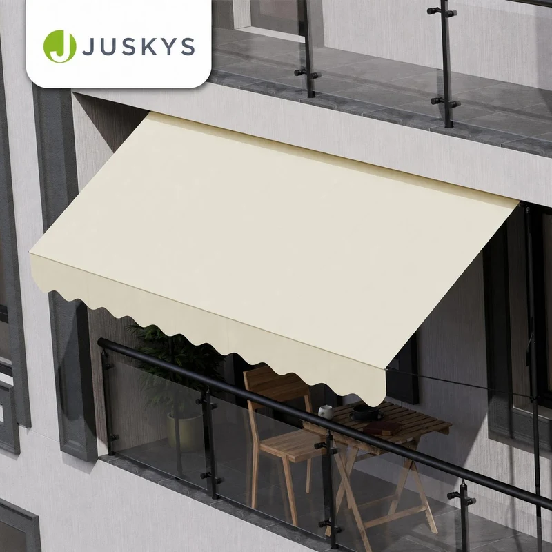 Store de balcon à pince Kapstadt – avec manivelle, jusqu'à 400 cm