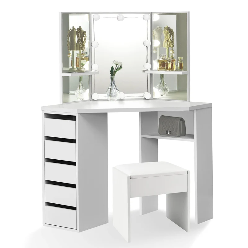 Coiffeuse Nova avec tabouret Melly