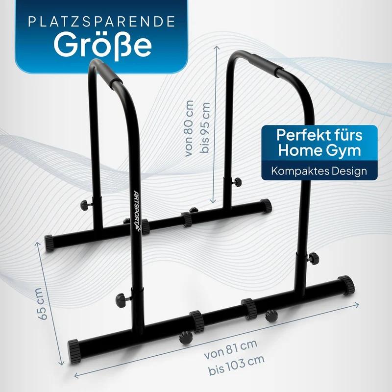 Barres de dips – réglables, jusqu'à 500 kg