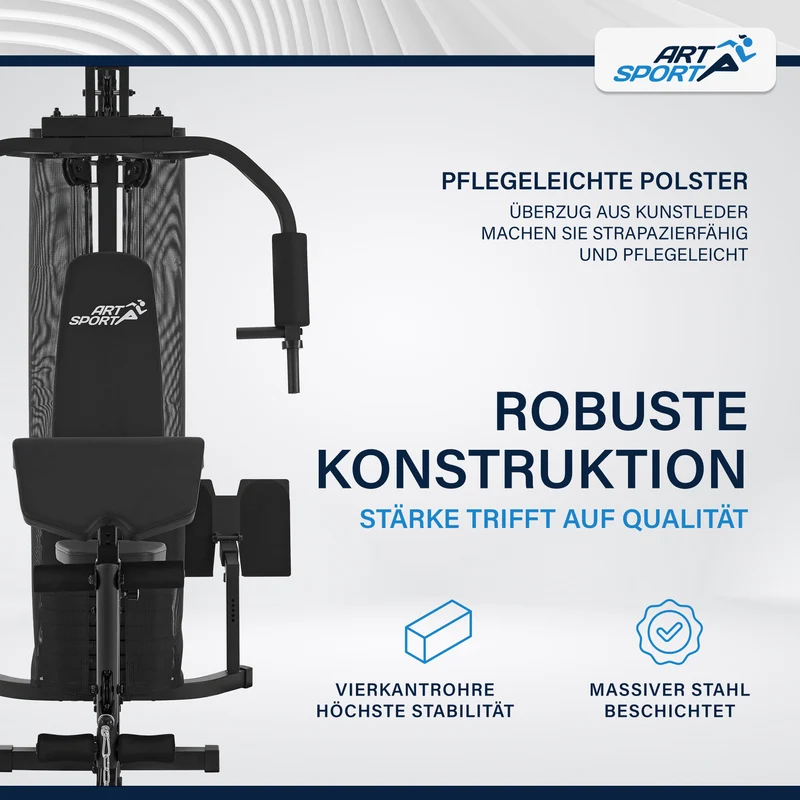 Station de musculation ProfiGym 3000 – 14 poids, 77 kg