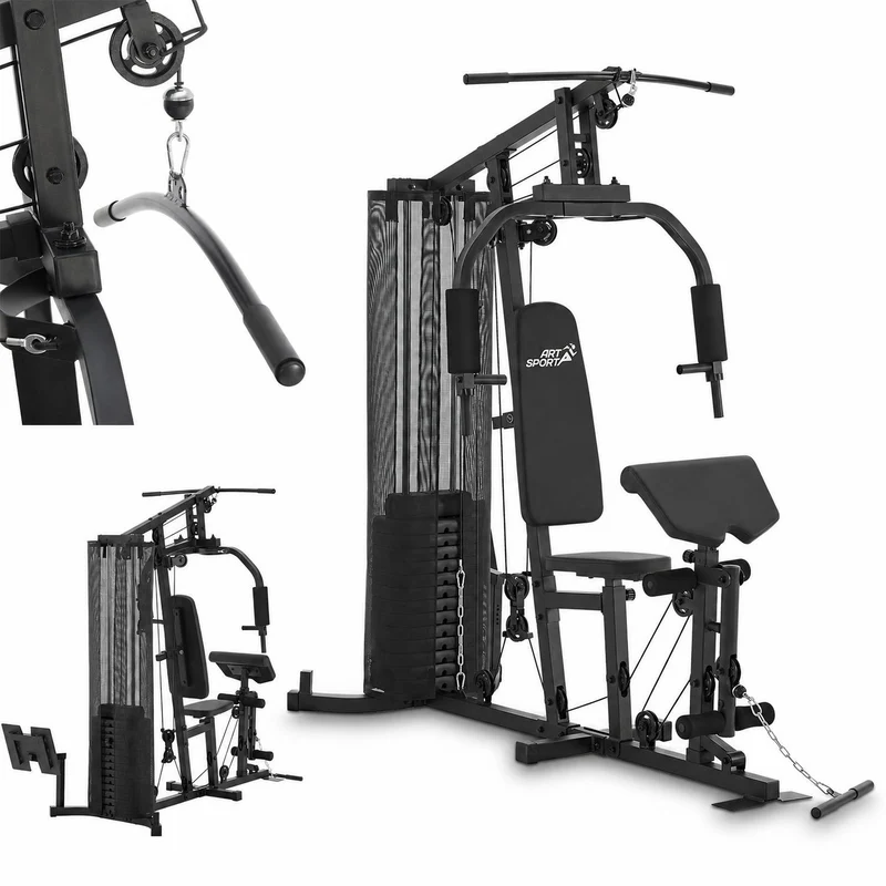 Station de musculation ProfiGym 3000 – 14 poids, 77 kg