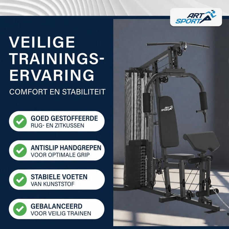 Station de musculation ProfiGym 3000 – 14 poids, 77 kg