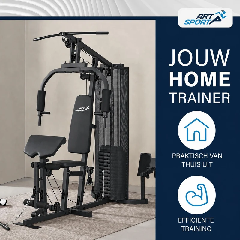 Station de musculation ProfiGym 3000 – 14 poids, 77 kg