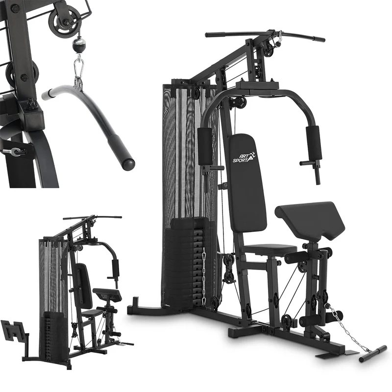 Station de musculation ProfiGym 3000 – 14 poids, 77 kg