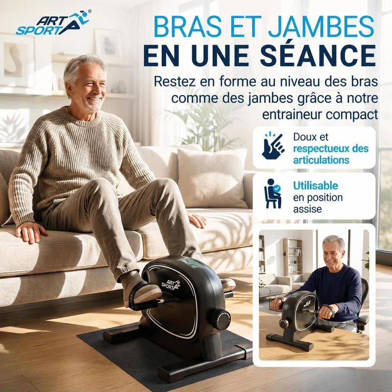 Pédalier d'appartement Sportivo – bras et jambes