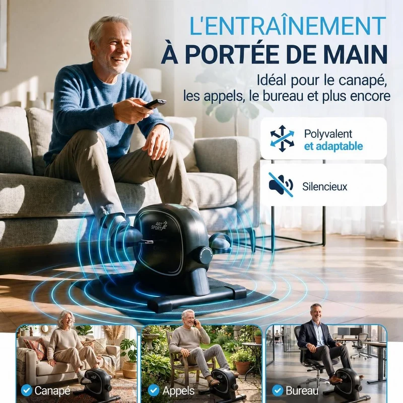 Pédalier d'appartement Sportivo – bras et jambes