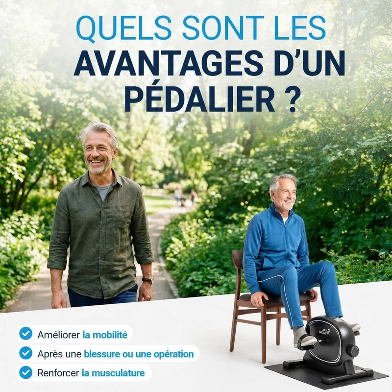 Pédalier d'appartement Sportivo – bras et jambes