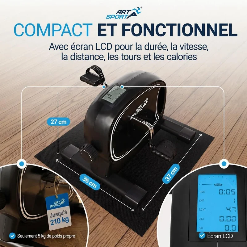 Pédalier d'appartement Sportivo – bras et jambes
