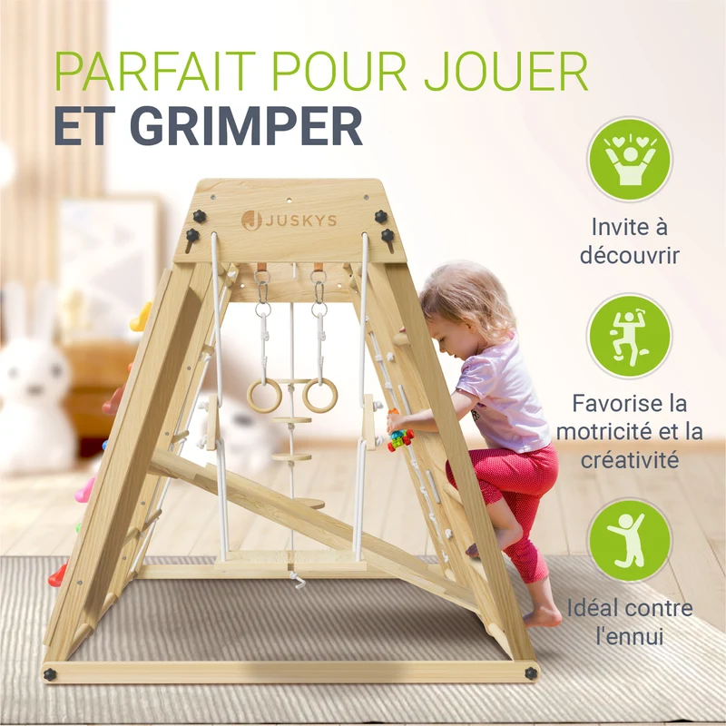 Structure d'escalade enfant d'intérieur – pliable