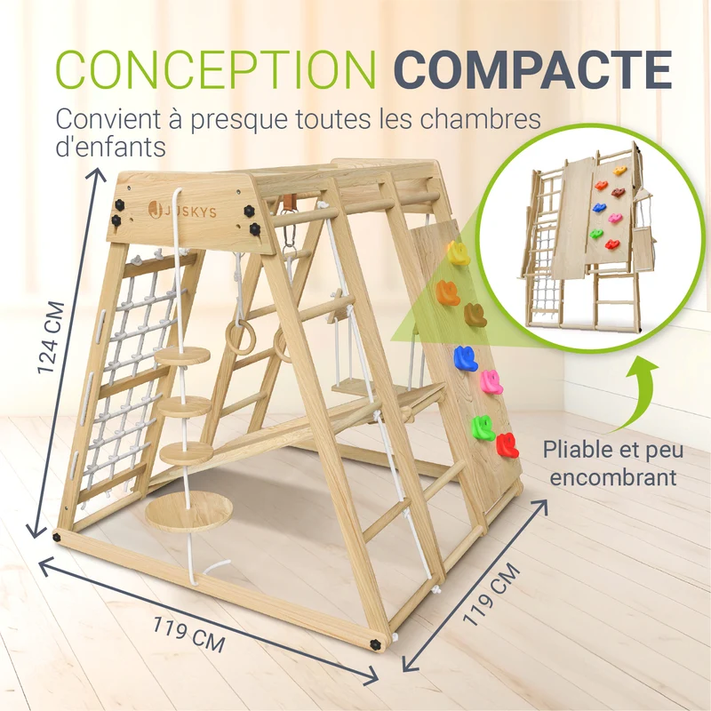Structure d'escalade enfant d'intérieur – pliable