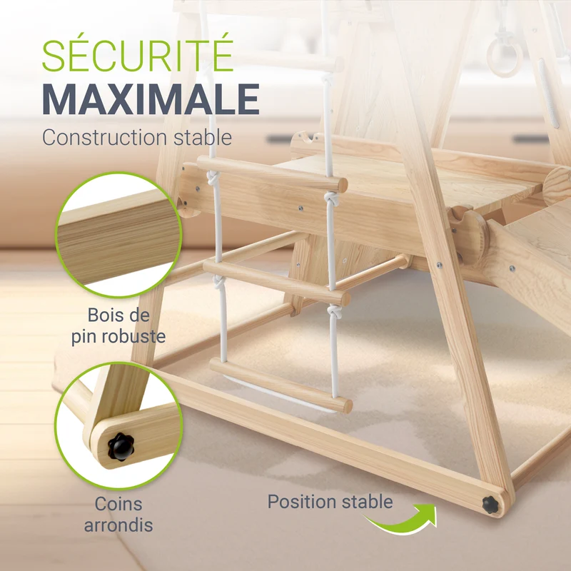 Structure d'escalade enfant d'intérieur – pliable
