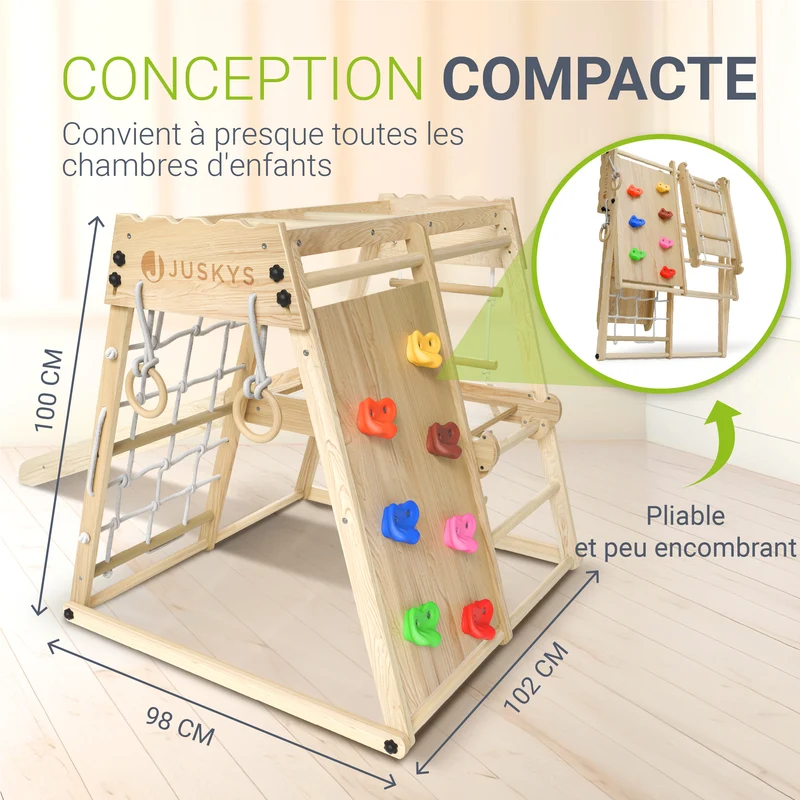 Structure d'escalade enfant d'intérieur – pliable