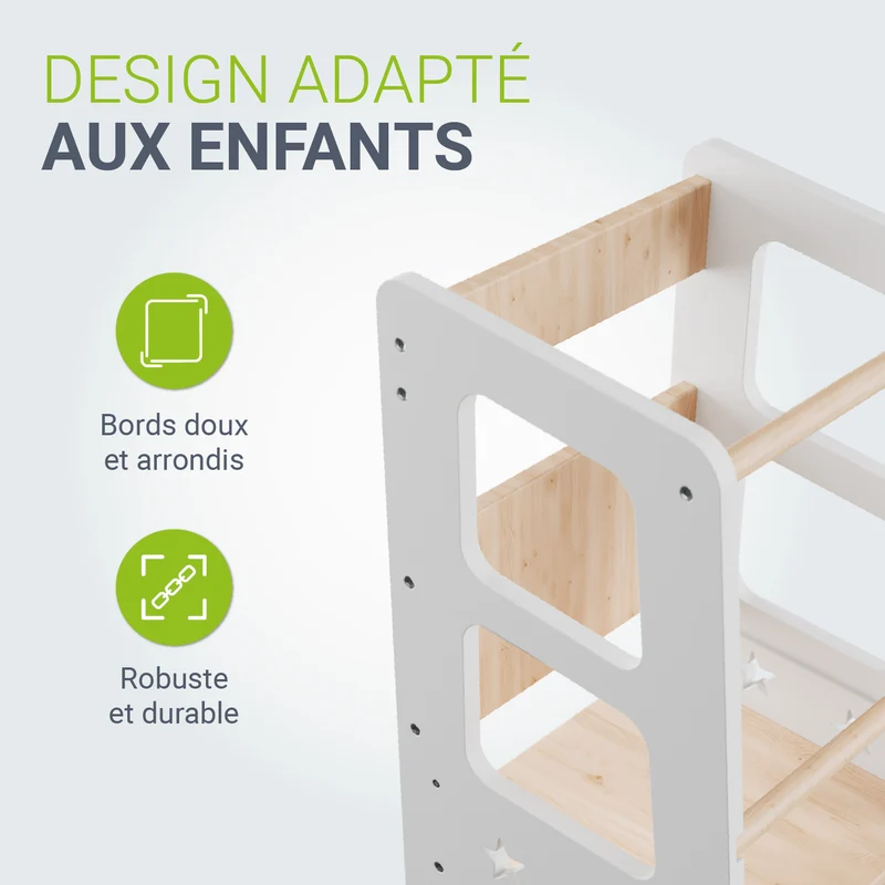 Tour d'apprentissage Henny – en bois, réglable