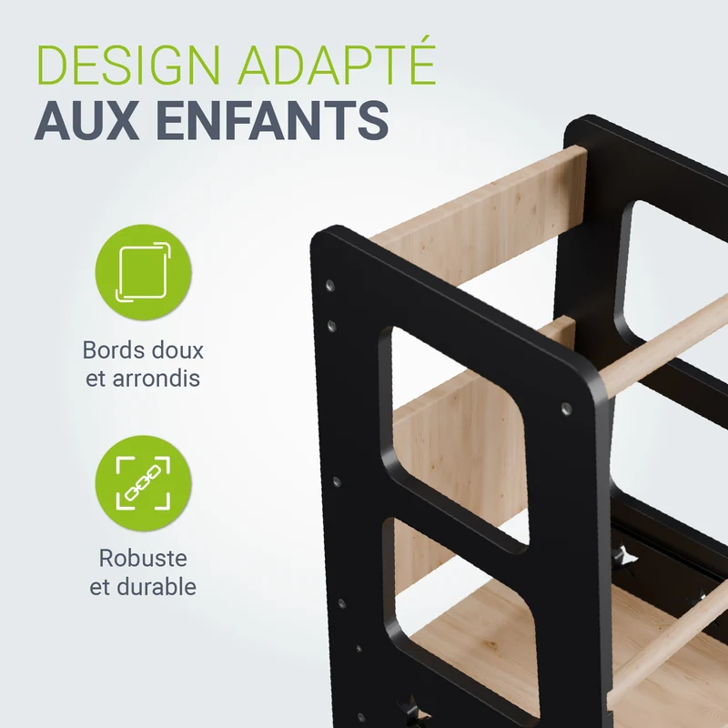 Tour d'apprentissage Henny – en bois, réglable