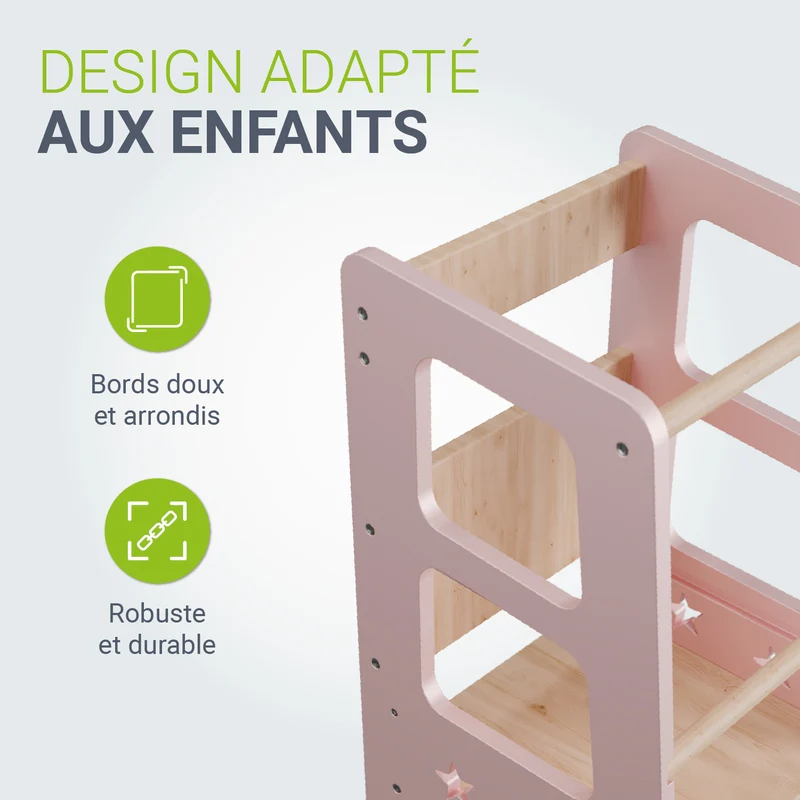 Tour d'apprentissage Henny – en bois, réglable
