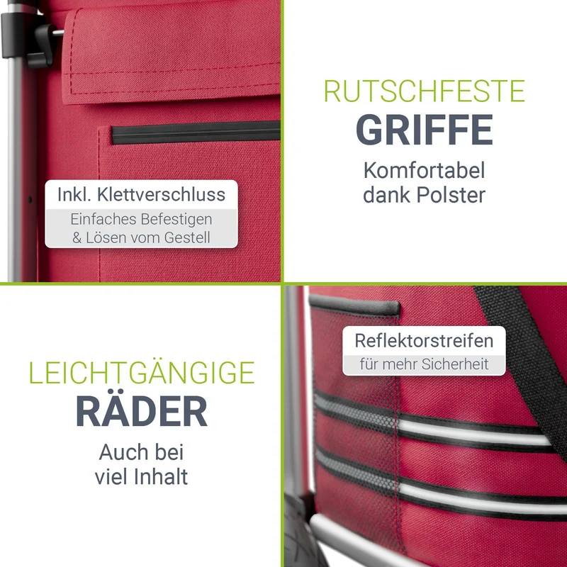 Chariot de courses 3 en 1 pliable – 56 L