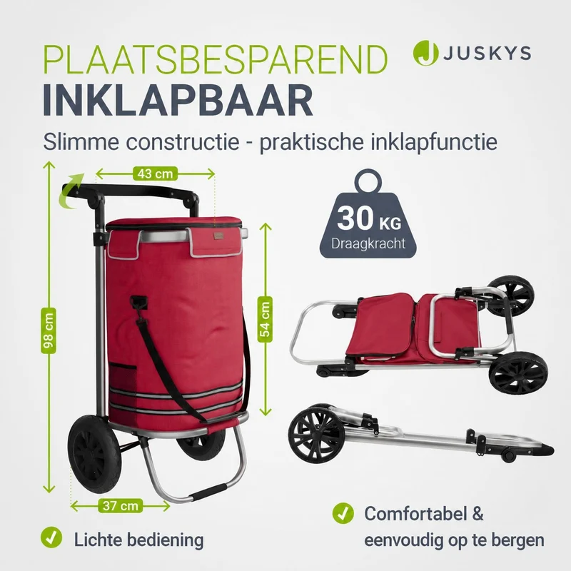 Chariot de courses 3 en 1 pliable – 56 L