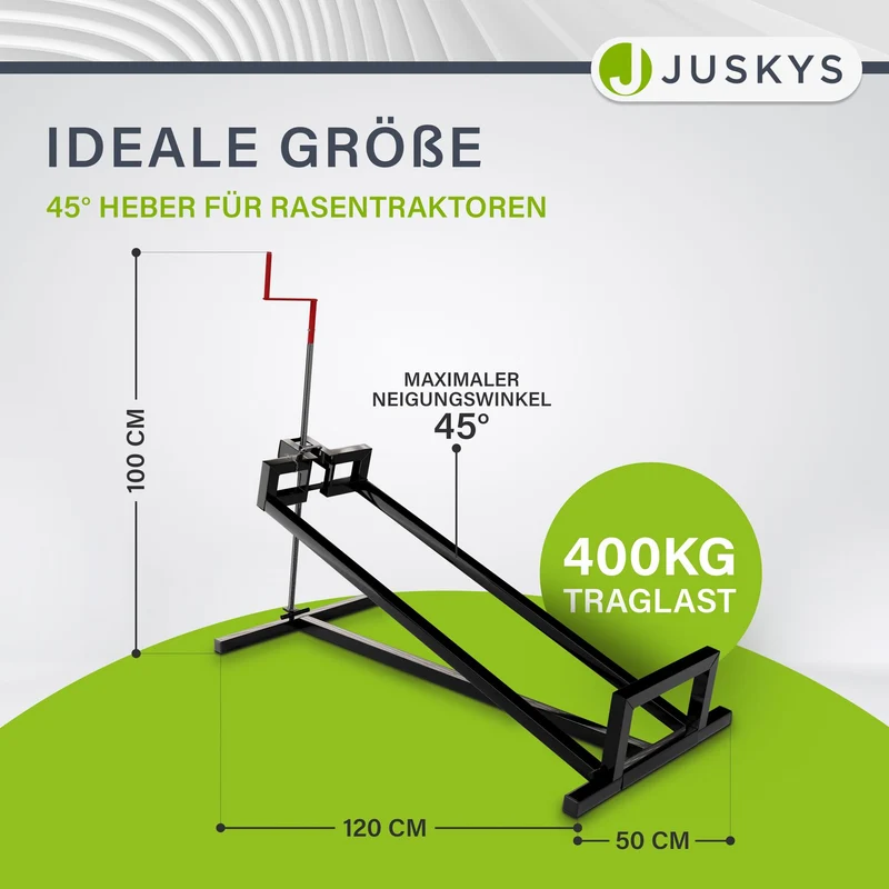 Cric pour tondeuse autoportée – jusqu'à 400 kg