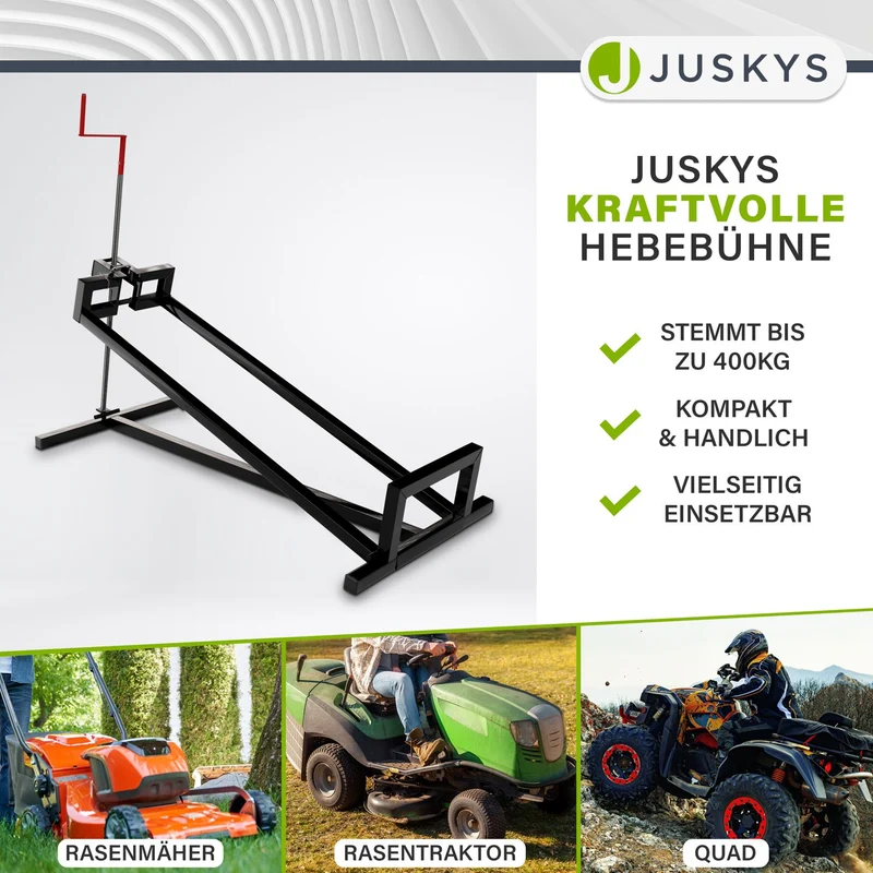 Cric pour tondeuse autoportée – jusqu'à 400 kg