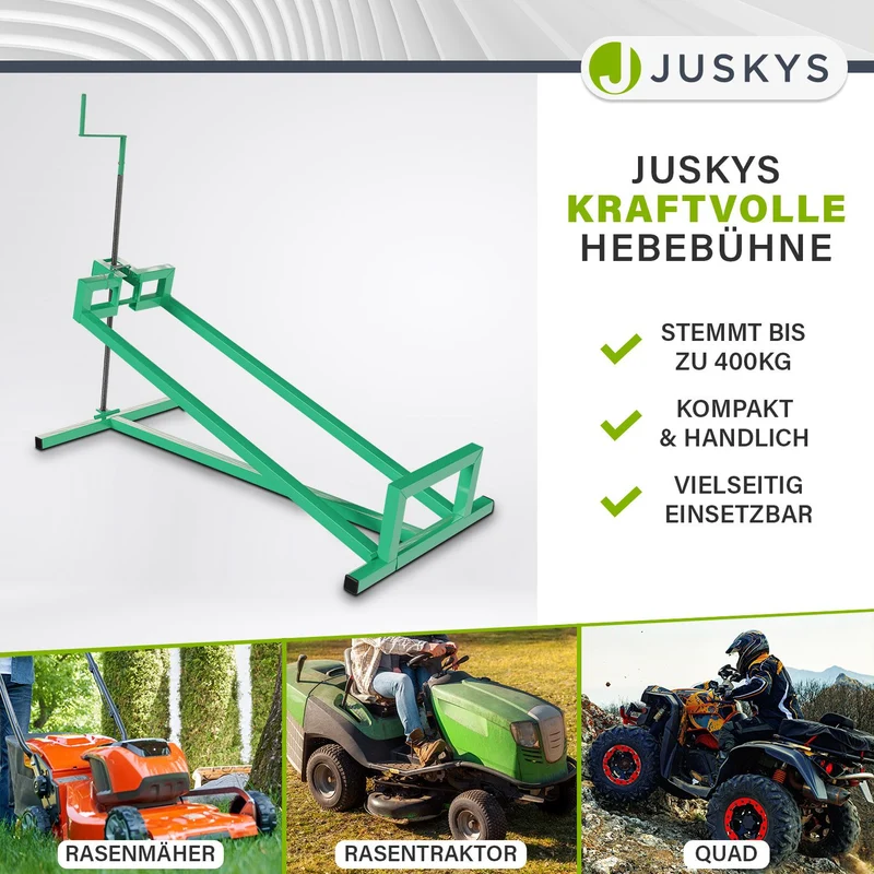Cric pour tondeuse autoportée – jusqu'à 400 kg