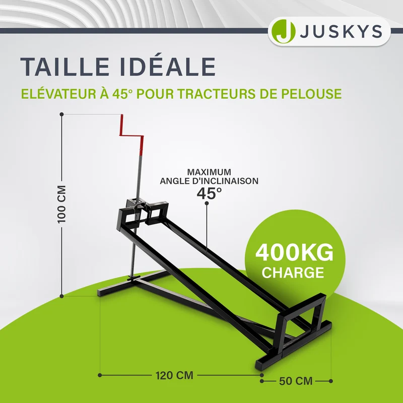 Cric pour tondeuse autoportée – jusqu'à 400 kg