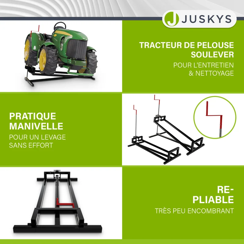 Cric pour tondeuse autoportée – jusqu'à 400 kg