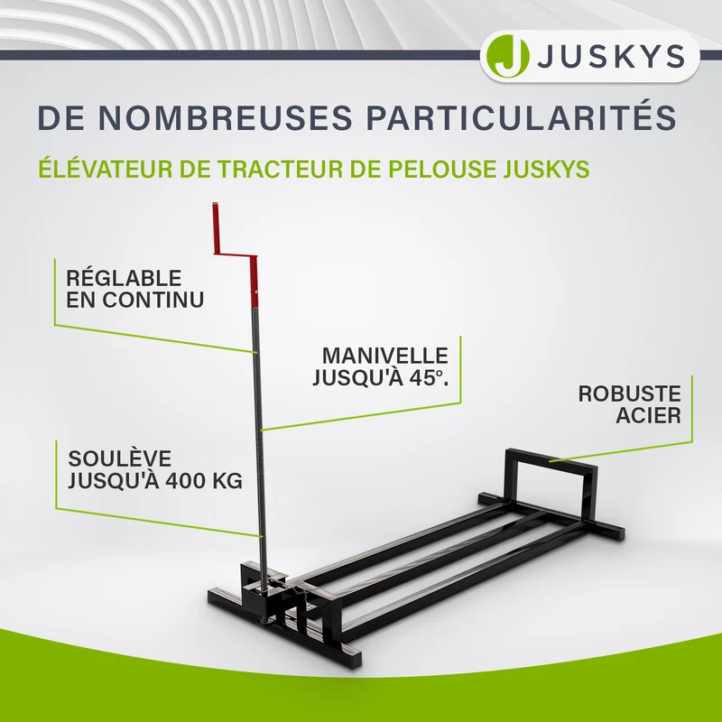 Cric pour tondeuse autoportée – jusqu'à 400 kg
