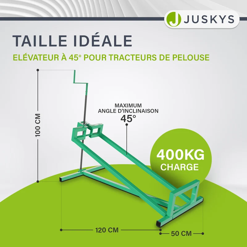 Cric pour tondeuse autoportée – jusqu'à 400 kg