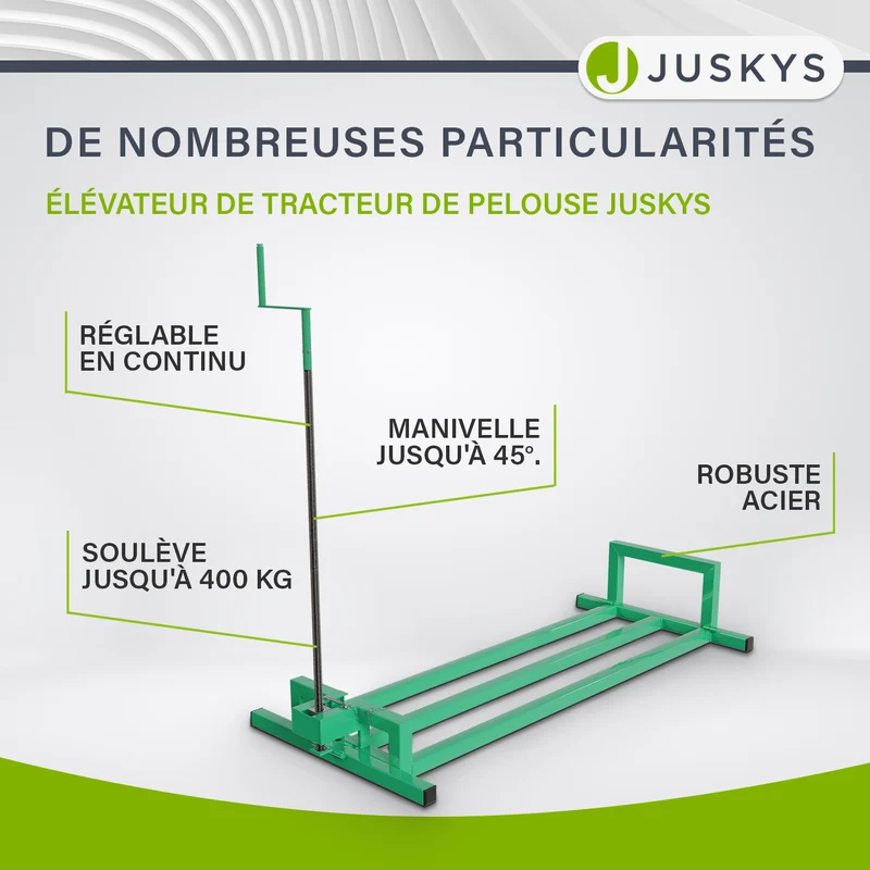 Cric pour tondeuse autoportée – jusqu'à 400 kg