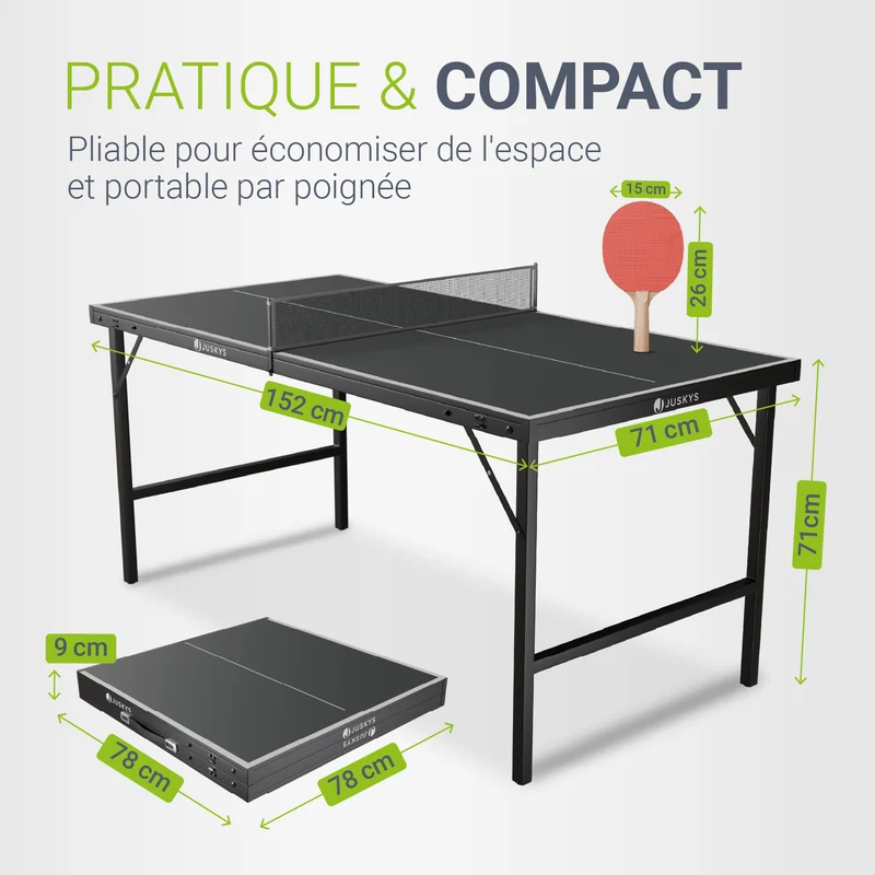 Mini table de ping-pong Flexi – 152 x 71 cm