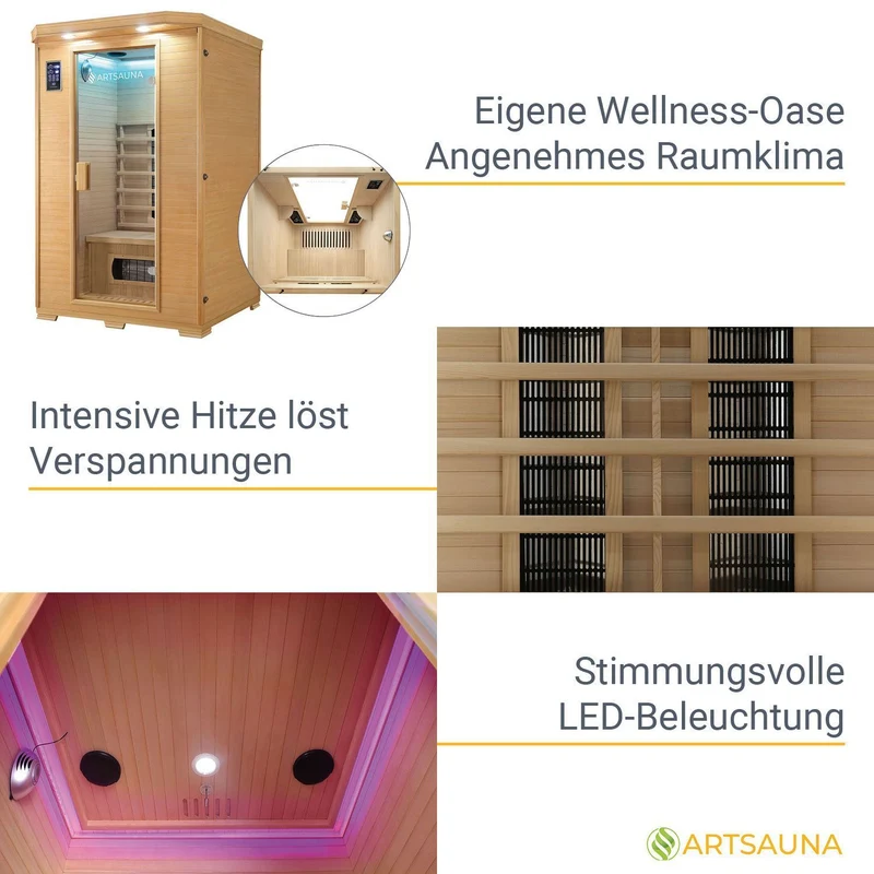 Sauna infrarouge Oslo avec radiateurs en céramique