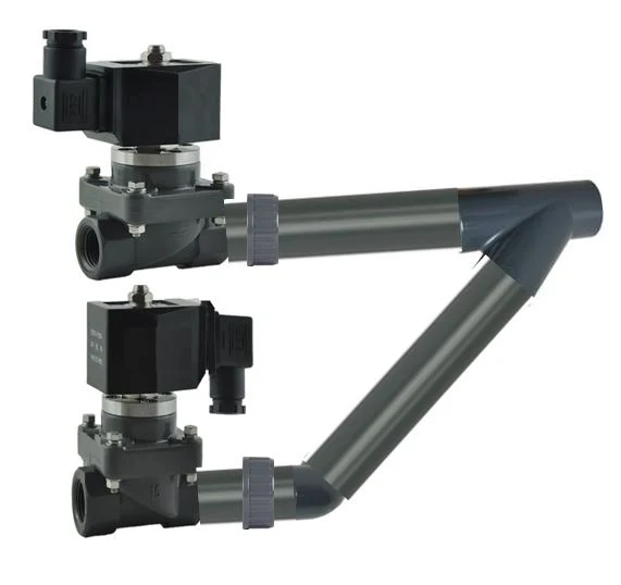 Dérivation à double électrovanne 230V 50mm - avec/sans régulation de température