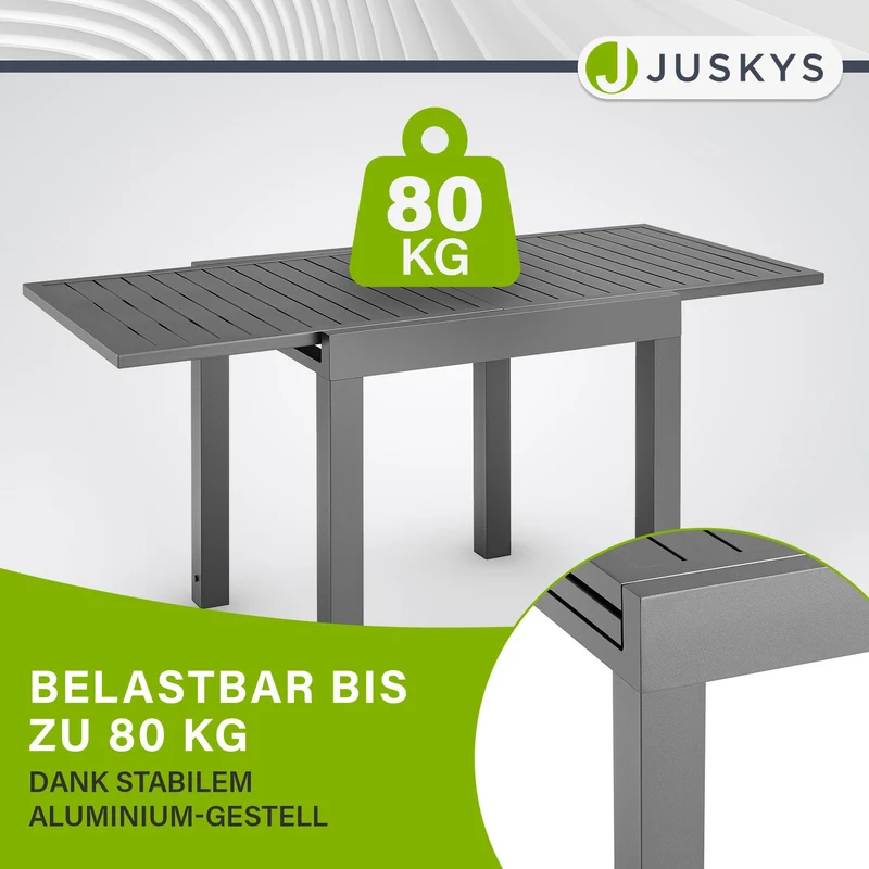 Table de jardin extensible Laki – aluminium