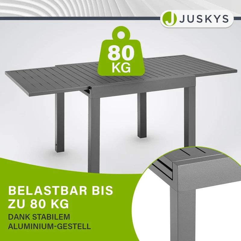 Table de jardin extensible Laki – aluminium