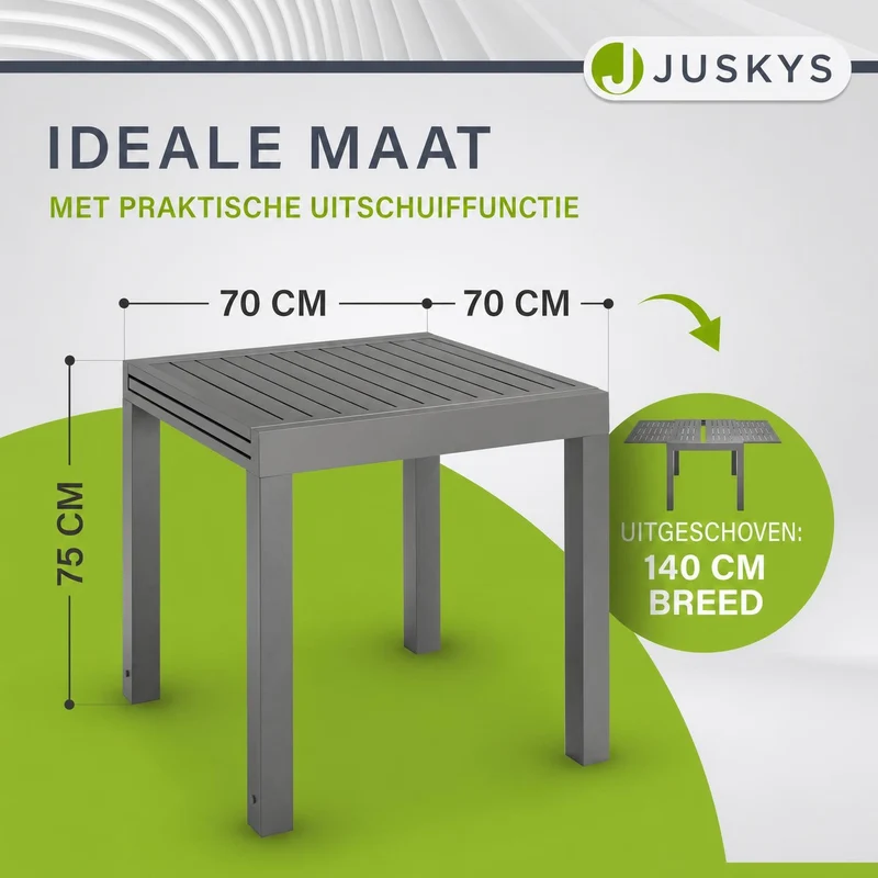 Table de jardin extensible Laki – aluminium