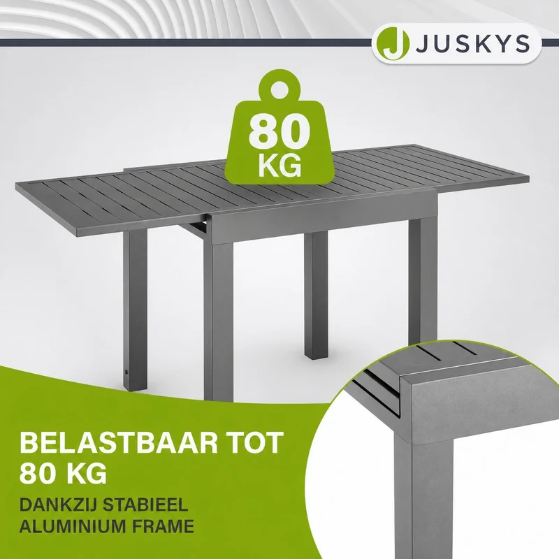 Table de jardin extensible Laki – aluminium