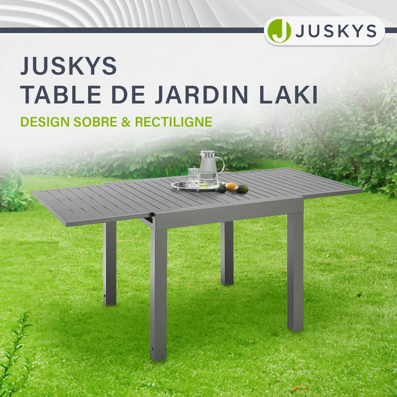 Table de jardin extensible Laki – aluminium